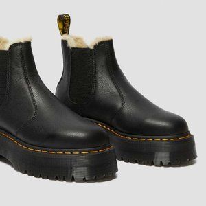 Dr. Martens Faux Fur Lined Platform Chelsea Boots